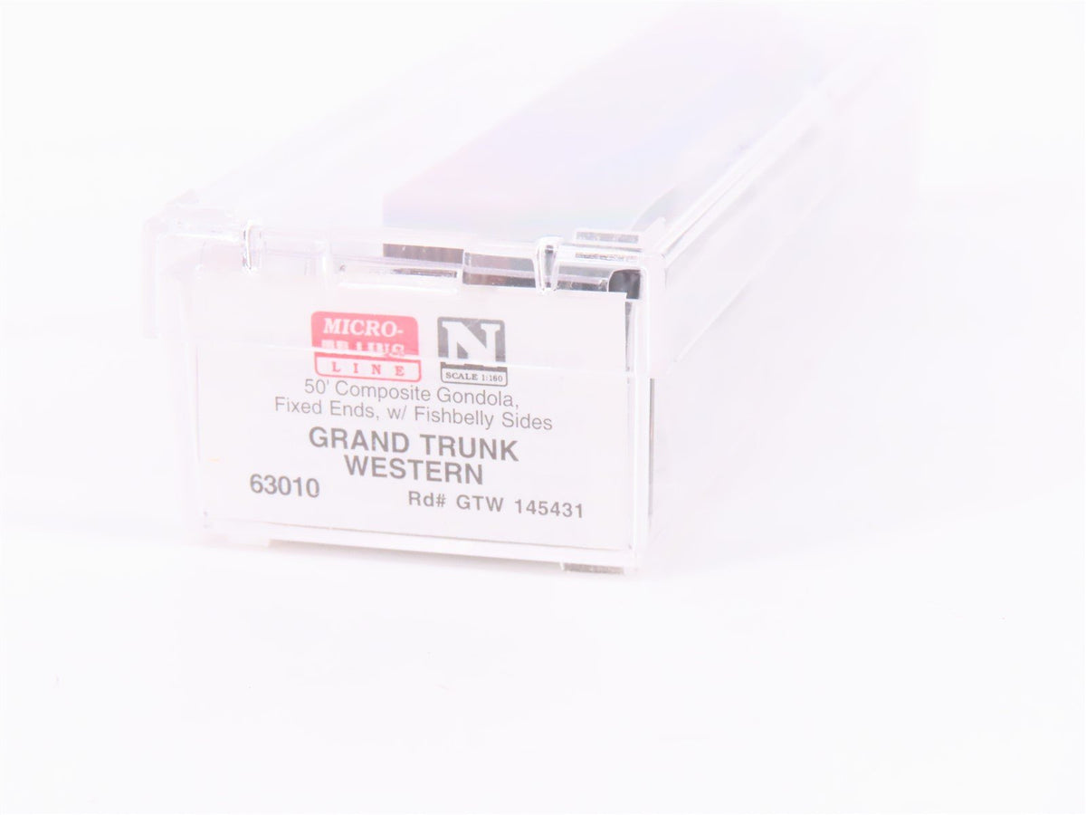 N Micro-Trains MTL 63010 GTW Grand Trunk Western 50&#39; Gondola Car #145431