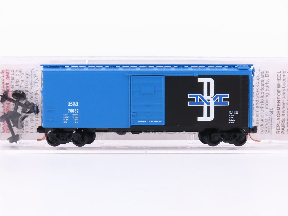 N Micro-Trains MTL 02000696 B&amp;M Boston &amp; Maine 40&#39; Single Door Boxcar #76032