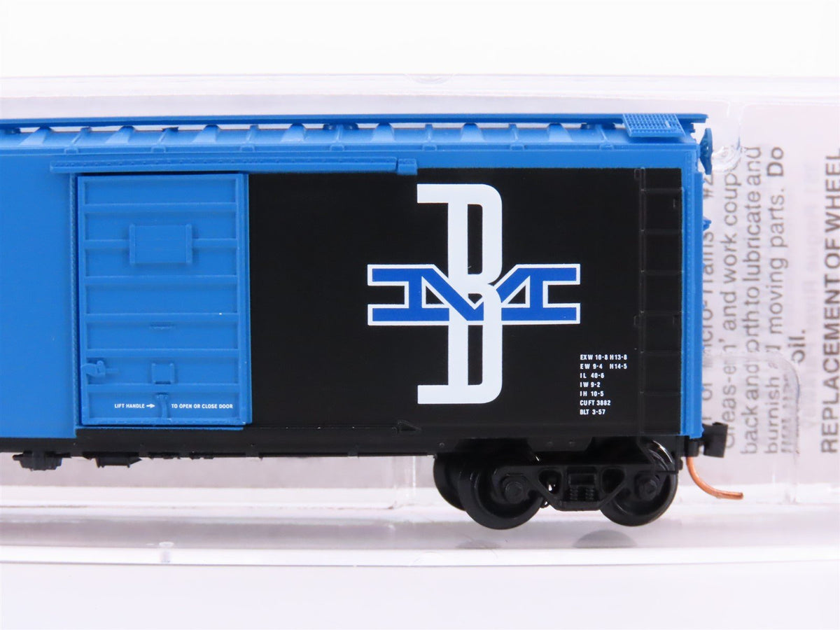 N Micro-Trains MTL 02000696 B&amp;M Boston &amp; Maine 40&#39; Single Door Boxcar #76032