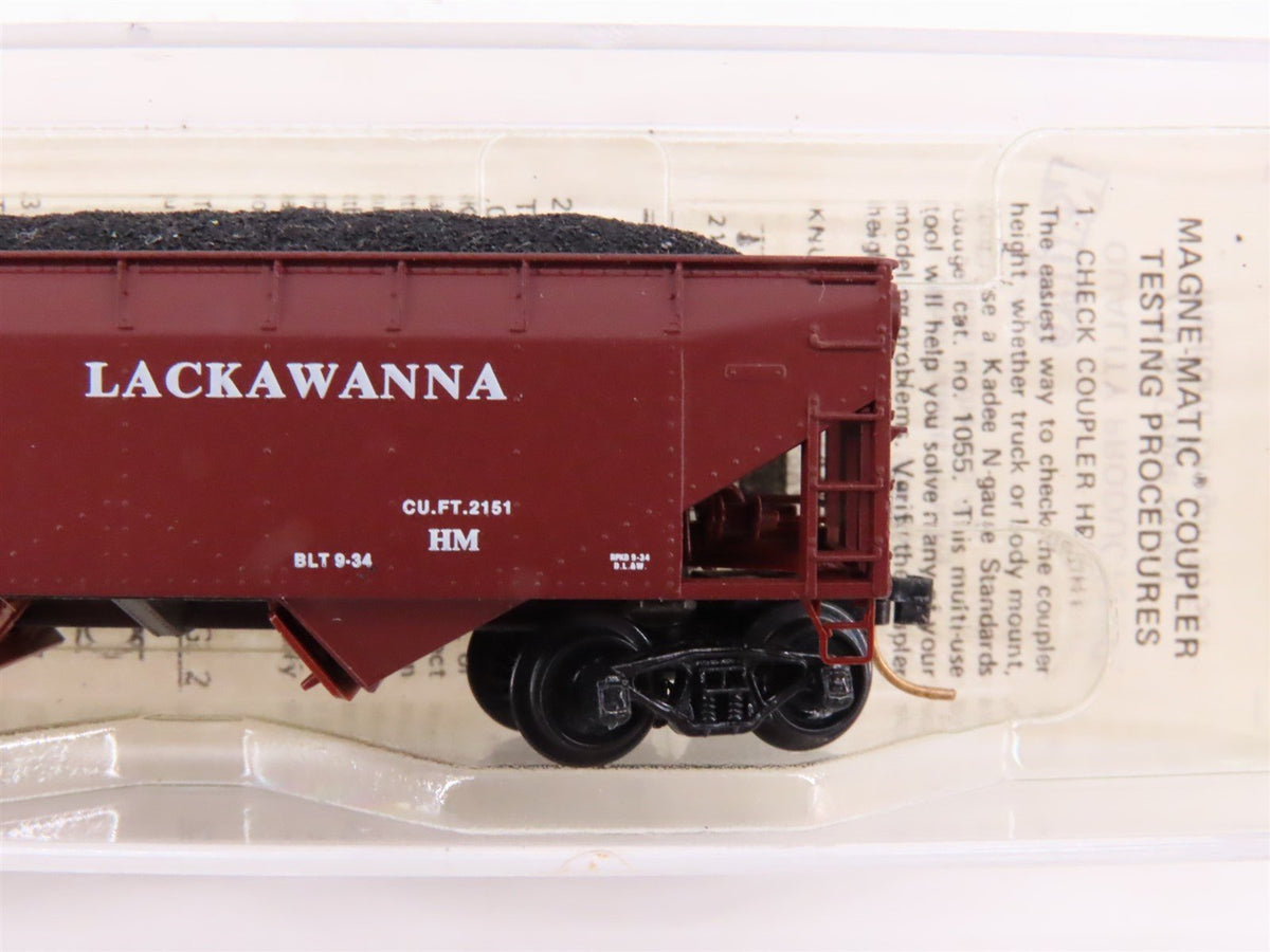 N Kadee Micro-Trains MTL 55130 EL Erie Lackawanna 2-Bay Hopper #83654 w/ Load