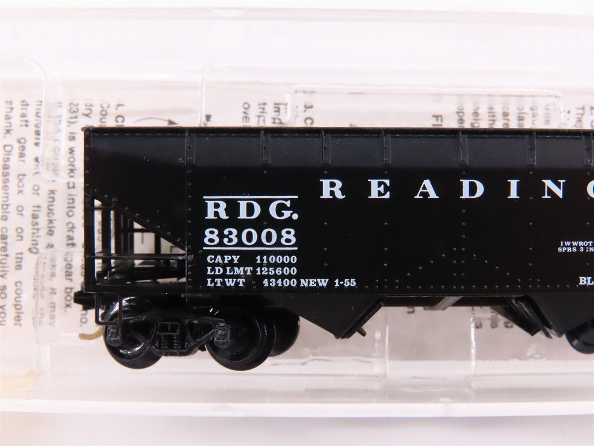 N Kadee Micro-Trains MTL 55310 RDG Reading Lines 33&#39; 2-Bay Offset Hopper #83008