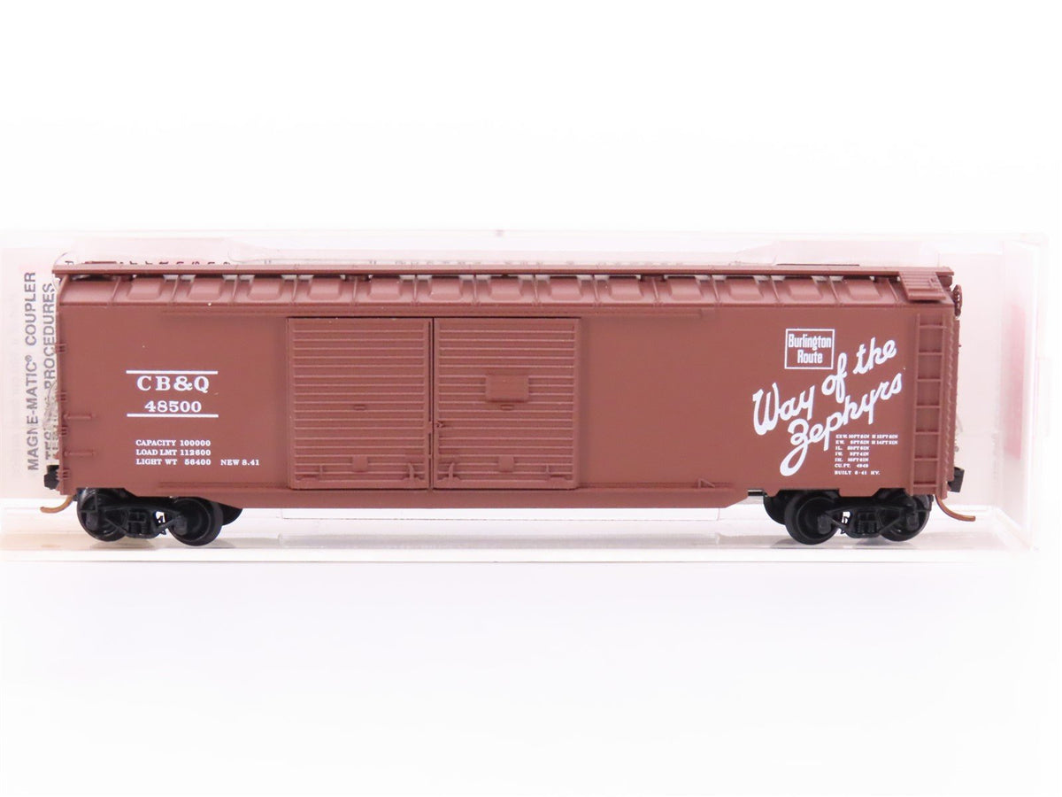 N Micro-Trains MTL 78090 CBQ Burlington Way of the Zephyrs 50&#39; Boxcar #48500