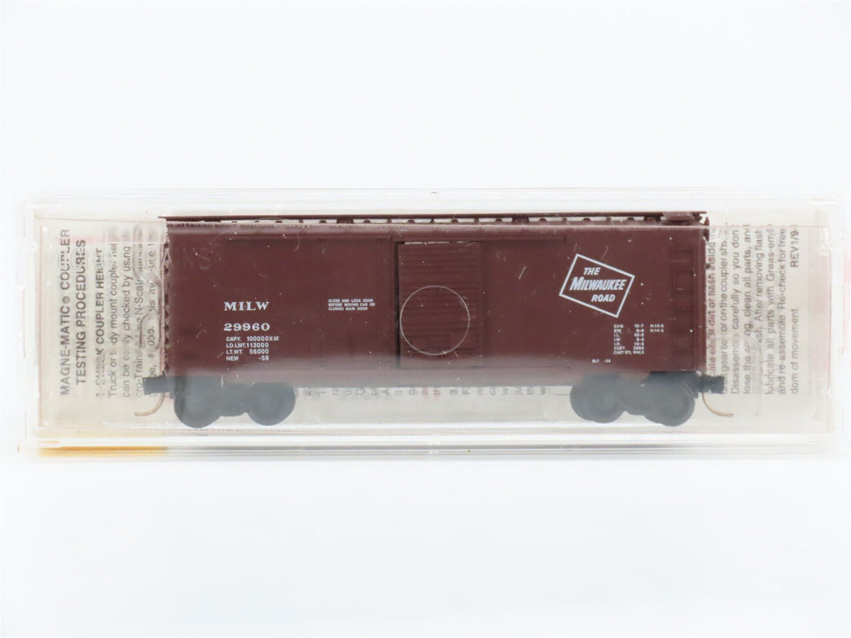 N Scale Micro-Trains MTL 22180 MILW Milwaukee Road 40&#39; Box Car #29960