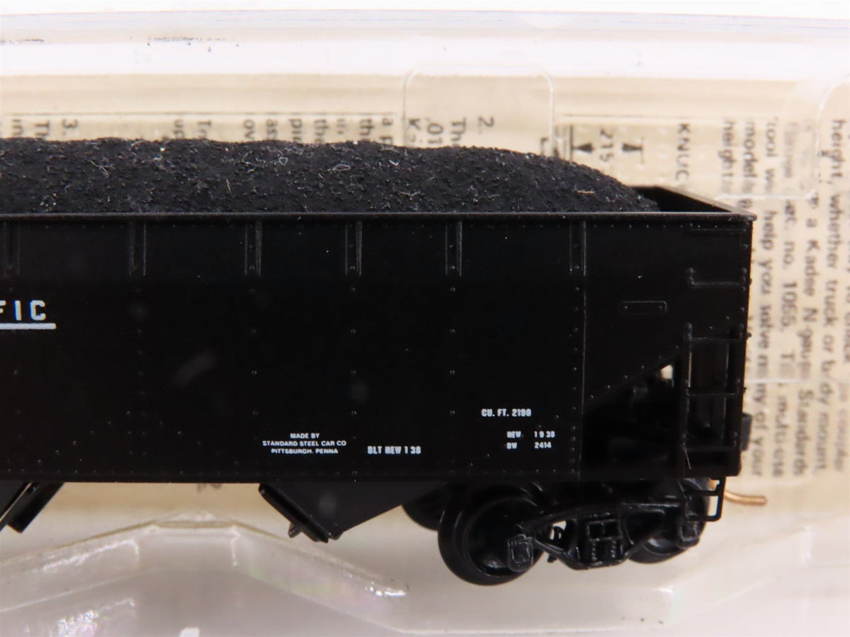 N Kadee Micro-Trains MTL 55120 T&amp;P Texas &amp; Pacific 2-Bay Hopper #9004 w/ Load