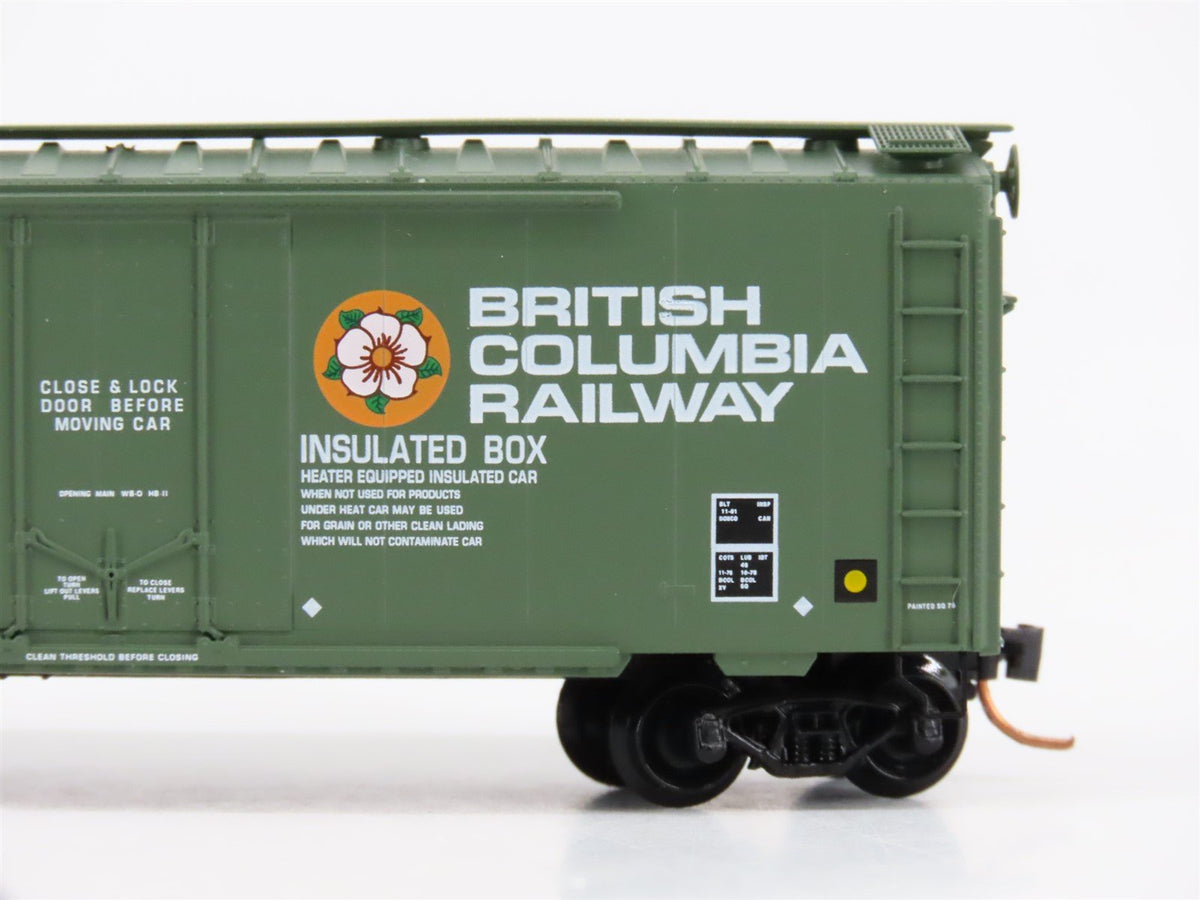 N Scale Micro-Trains MTL 21230 BCOL British Columbia Railway 40&#39; Box Car #8002