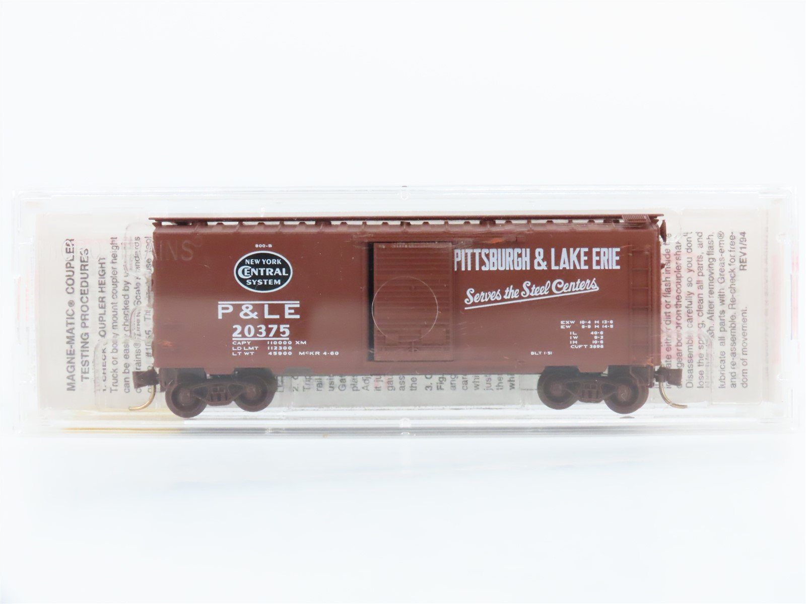 N Micro-Trains MTL 20410 NYC P&LE Serves The Steel Centers 40' Box Car #20375