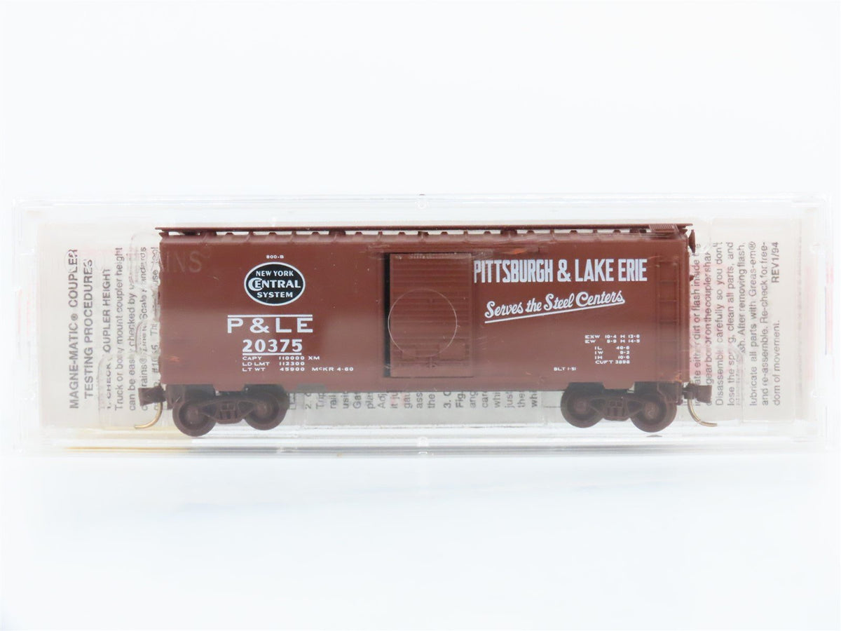 N Micro-Trains MTL 20410 NYC P&amp;LE Serves The Steel Centers 40&#39; Box Car #20375