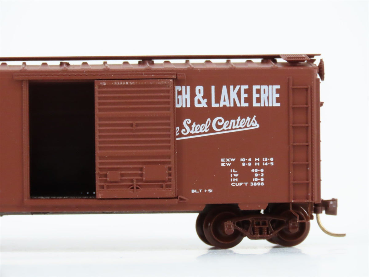 N Micro-Trains MTL 20410 NYC P&amp;LE Serves The Steel Centers 40&#39; Box Car #20375