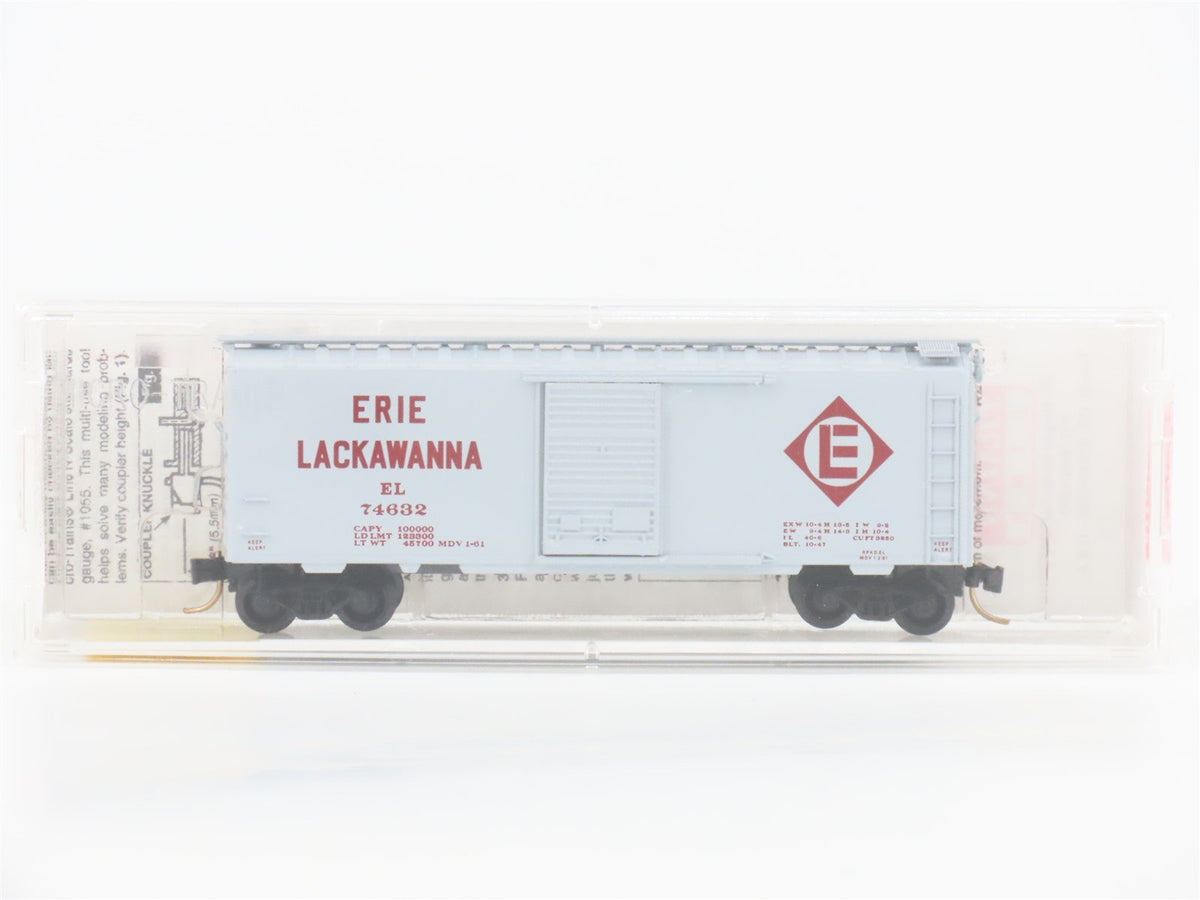 N Scale Micro-Trains MTL 20360 EL Erie Lackawanna 40&#39; Single Door Box Car #74632