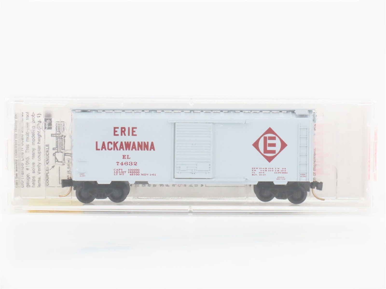 N Scale Micro-Trains MTL 20360 EL Erie Lackawanna 40' Single Door Box Car #74632