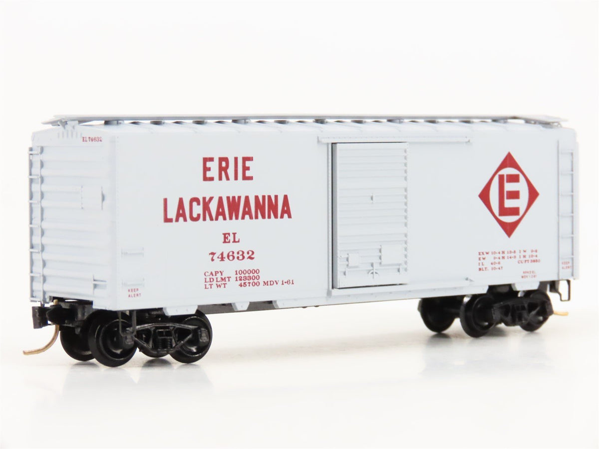 N Scale Micro-Trains MTL 20360 EL Erie Lackawanna 40&#39; Single Door Box Car #74632