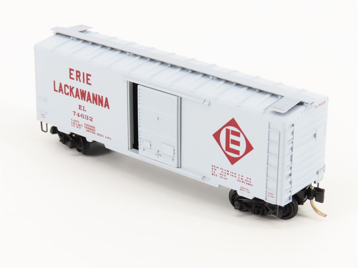 N Scale Micro-Trains MTL 20360 EL Erie Lackawanna 40&#39; Single Door Box Car #74632