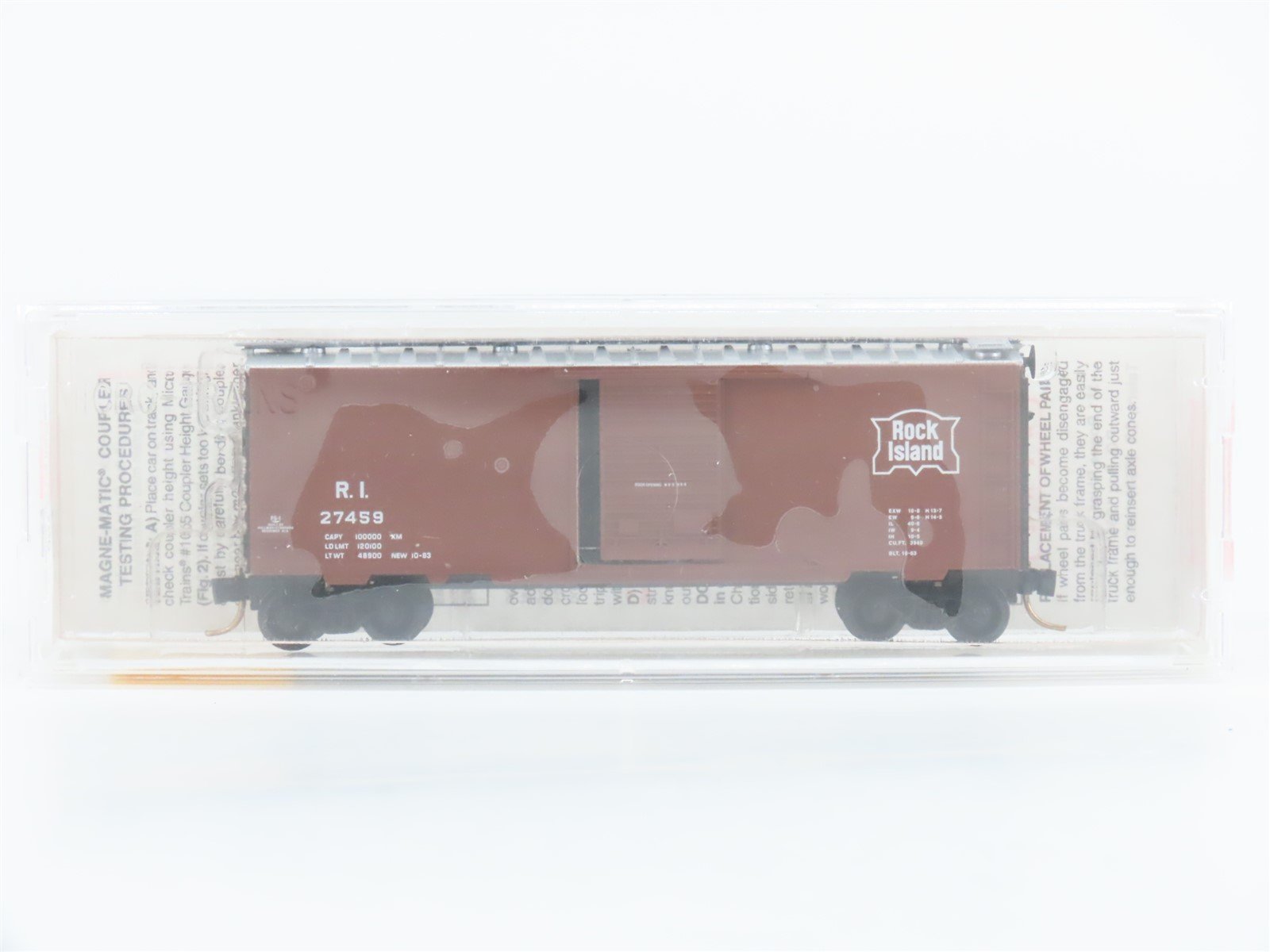 N Scale Micro-Trains MTL 20058 RI Rock Island 40' Single Door Box Car #27459