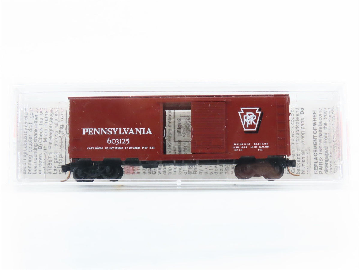 N Scale Micro-Trains MTL 20780 PRR Pennsylvania Railroad 40&#39; Box Car #603125