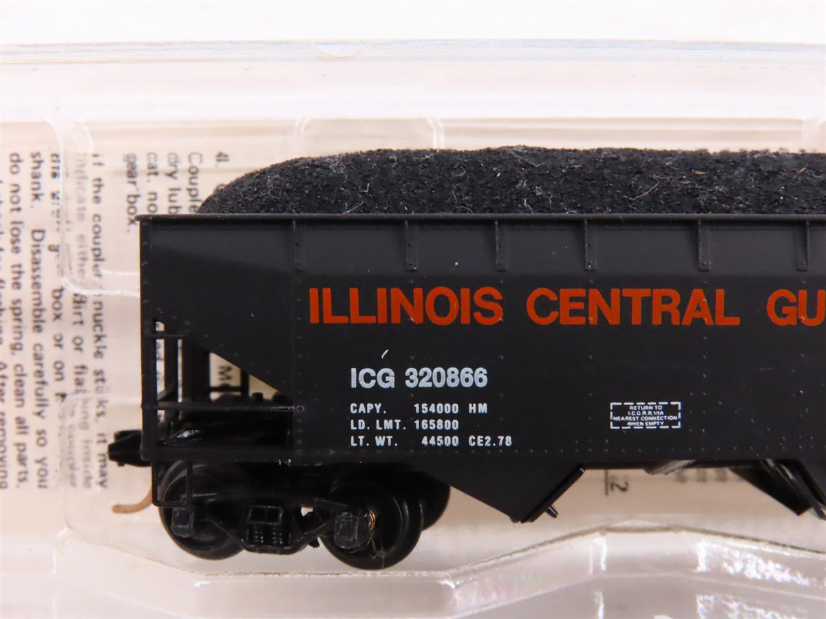 N Kadee Micro-Trains MTL 55142 ICG 33&#39; 2-Bay Offset Hopper #320866 w/ Load