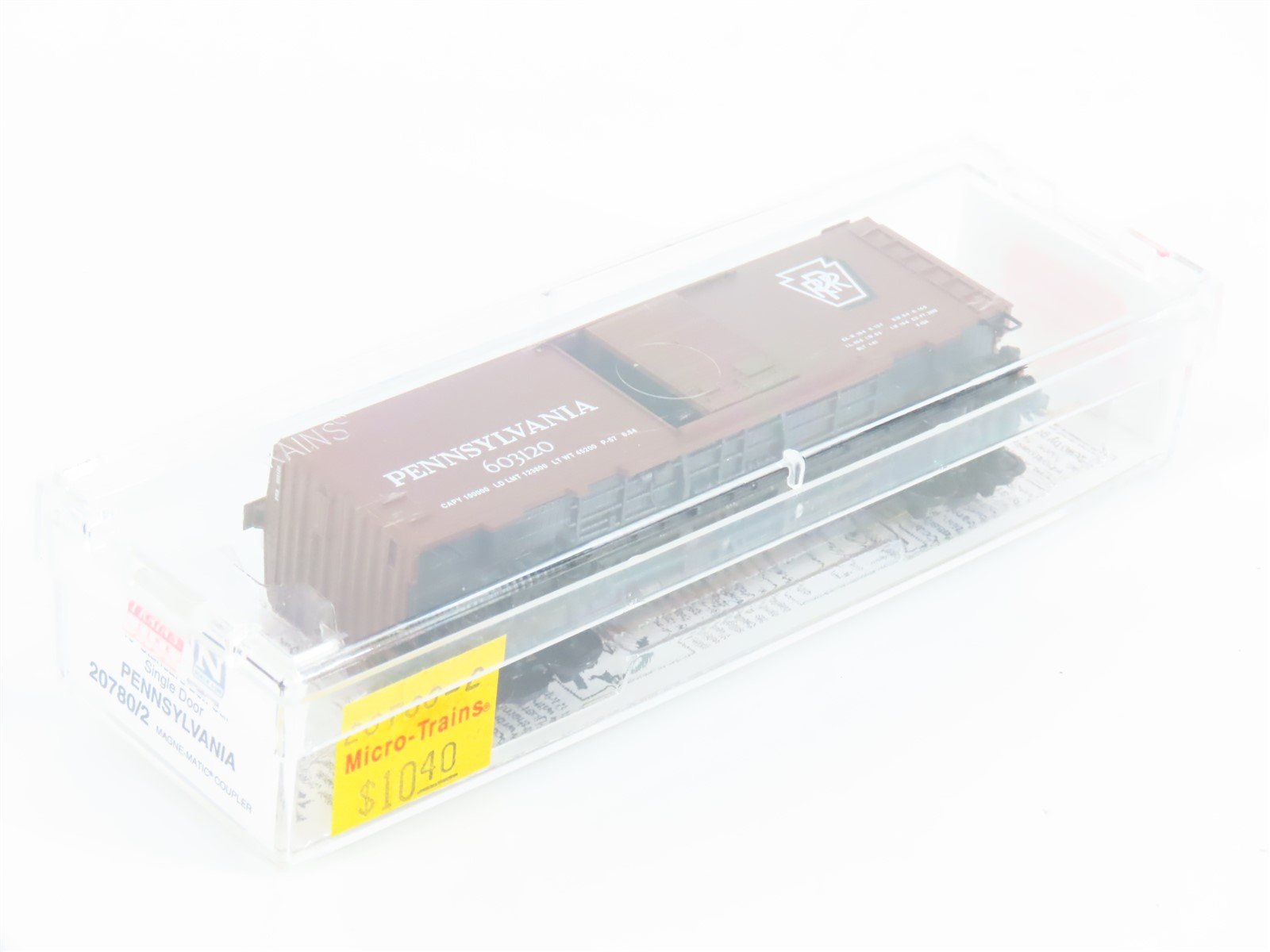N Scale Micro-Trains MTL 20780/2 PRR Pennsylvania Railroad 40' Box Car #603120