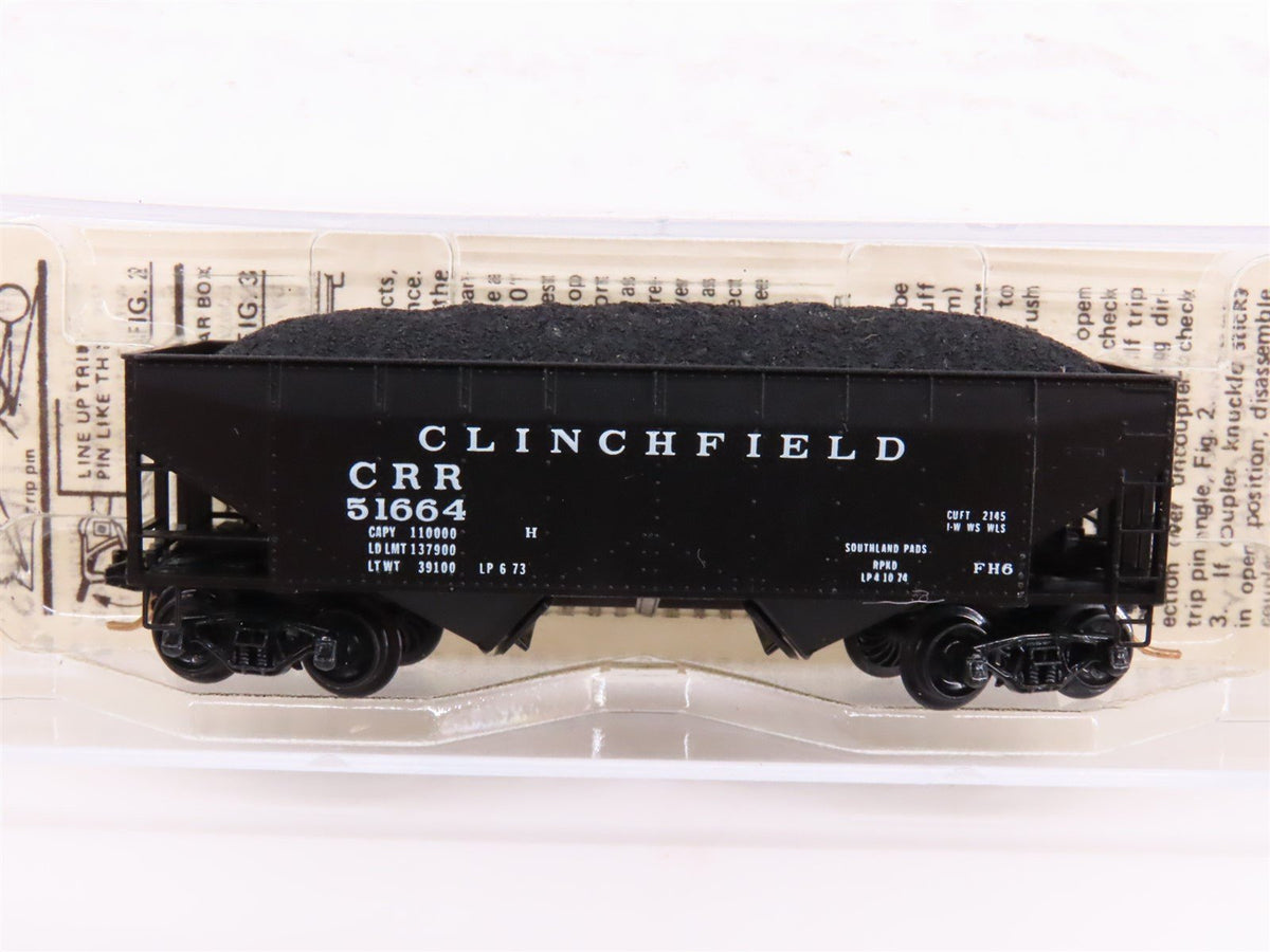 N Kadee Micro-Trains MTL 55100 CRR Clinchfield 33&#39; 2-Bay Hopper #51664 w/ Load