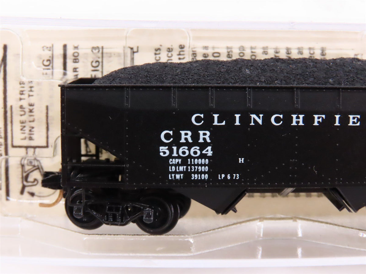 N Kadee Micro-Trains MTL 55100 CRR Clinchfield 33&#39; 2-Bay Hopper #51664 w/ Load