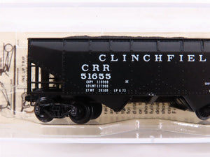 N Kadee Micro-Trains MTL 55100 CRR Clinchfield 33' 2-Bay Hopper #51655 w/ Load