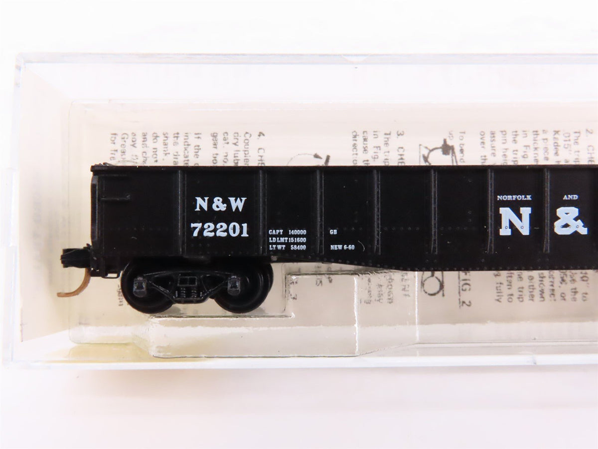 N Kadee Micro-Trains MTL 46190 NW Norfolk &amp; Western 50&#39; Drop End Gondola #72201