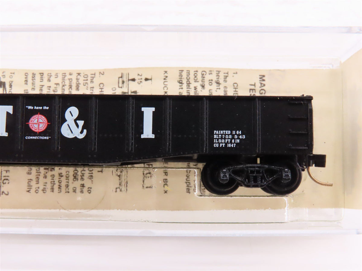 N Kadee Micro-Trains MTL 46140 DTI Detroit Toledo &amp; Ironton 50&#39; Gondola #9143