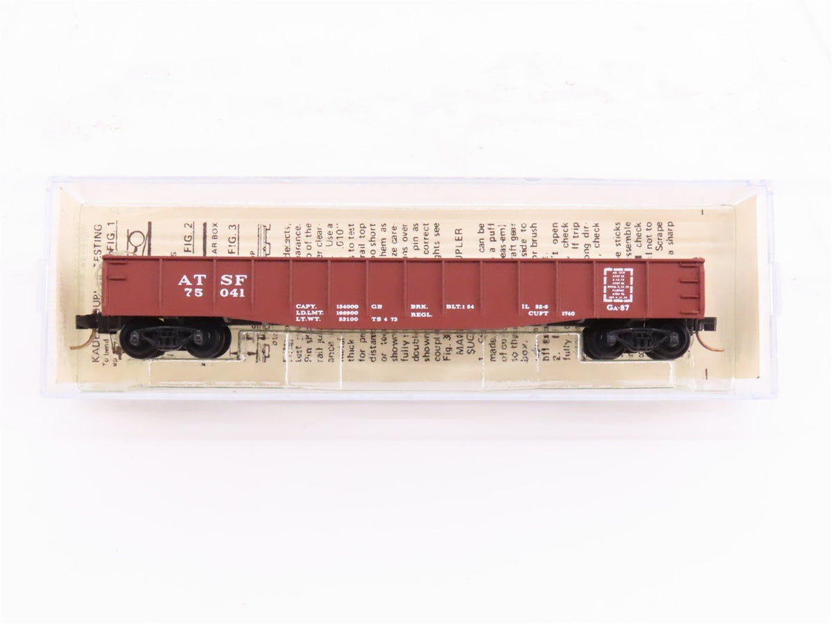 N Scale Kadee Micro-Trains MTL 46080 ATSF Santa Fe 50&#39; Drop End Gondola #75041