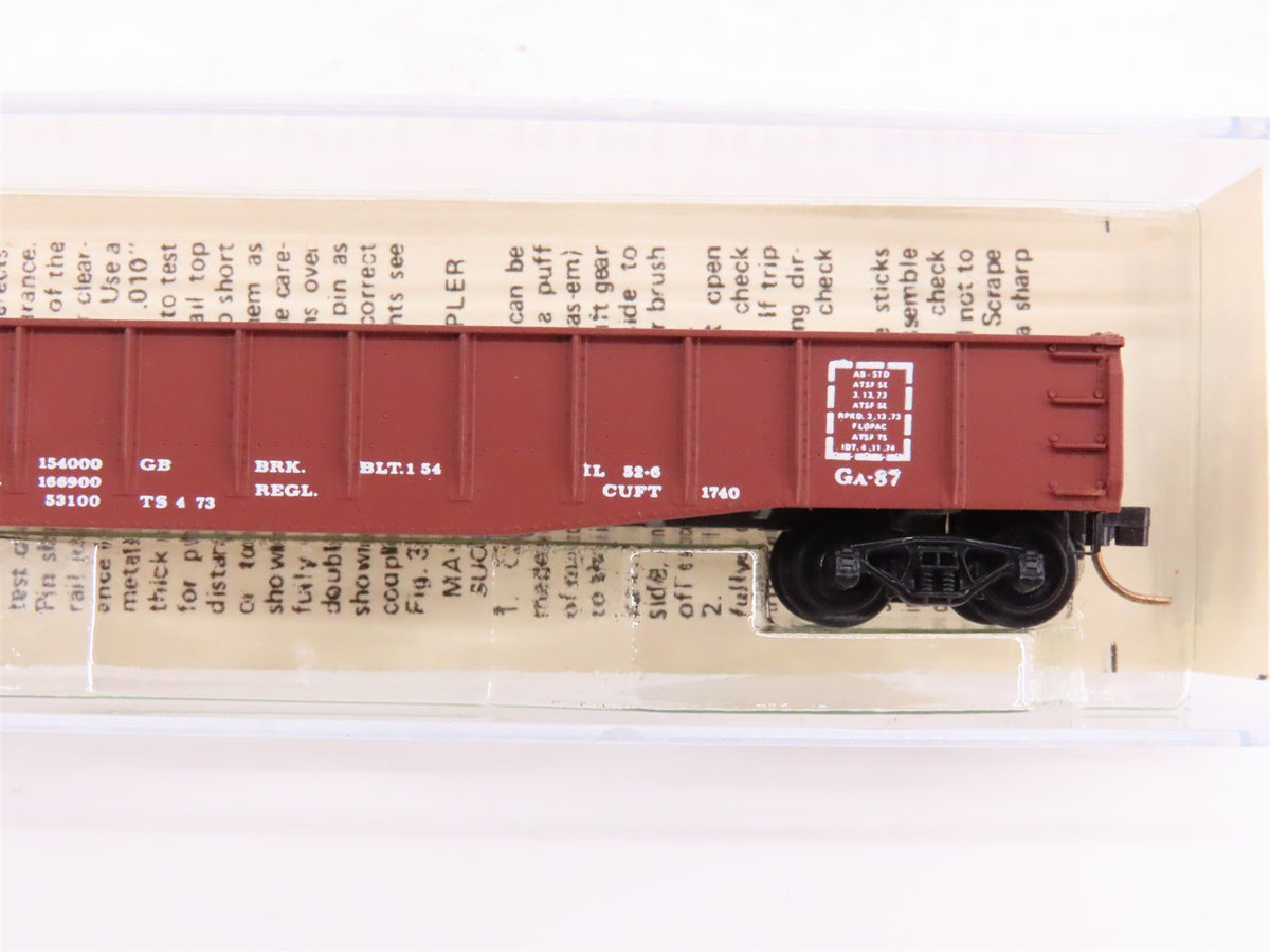 N Scale Kadee Micro-Trains MTL 46080 ATSF Santa Fe 50&#39; Drop End Gondola #75041