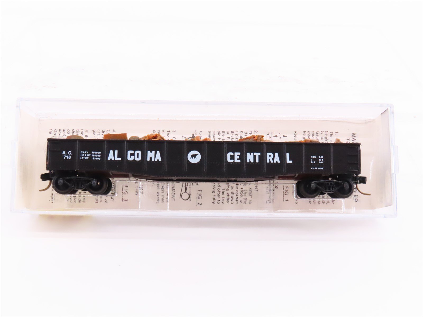 N Kadee Micro-Trains MTL 46250 AC Algoma Central 50' Gondola #718 w/Custom Load