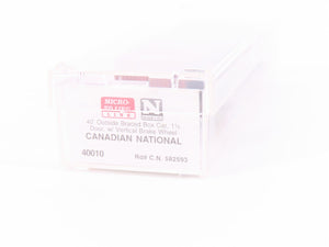 N Scale Micro-Trains MTL 40010 CN Canadian National 40' Braced Boxcar #582593