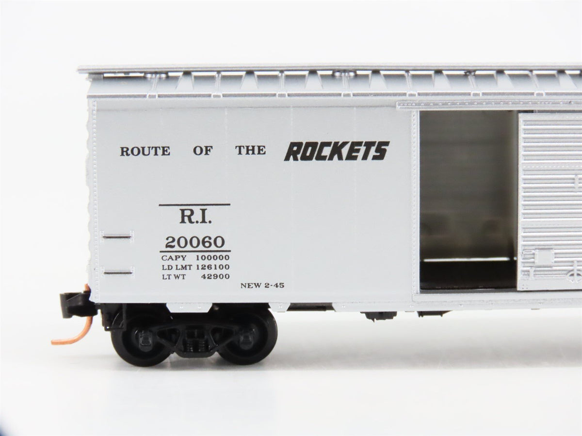 N Scale Micro-Trains MTL 20676 RI Rock Island Rockets 40&#39; Box Car #20060