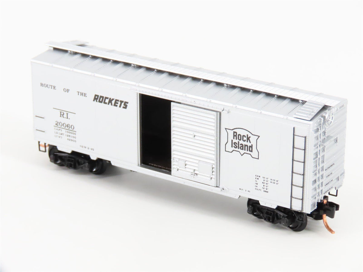 N Scale Micro-Trains MTL 20676 RI Rock Island Rockets 40&#39; Box Car #20060