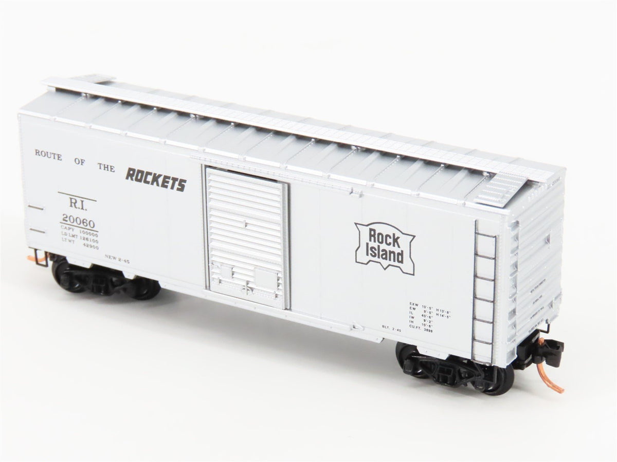 N Scale Micro-Trains MTL 20676 RI Rock Island Rockets 40&#39; Box Car #20060