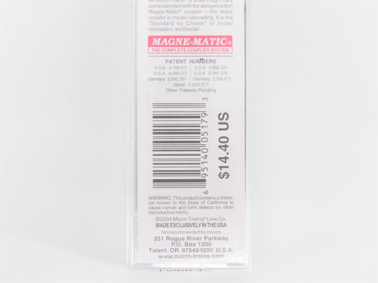 N Scale Micro-Trains MTL 20676 RI Rock Island Rockets 40' Box Car #20060