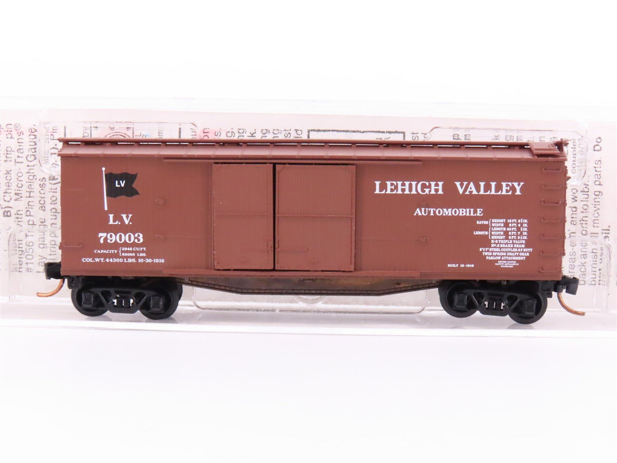 N Scale Micro-Trains MTL 41020 LV Lehigh Valley 40&#39; Double Door Boxcar #79003