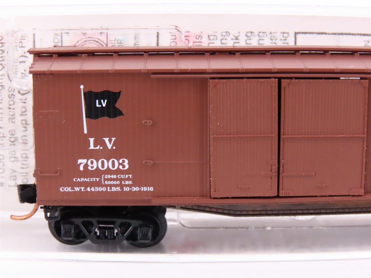 N Scale Micro-Trains MTL 41020 LV Lehigh Valley 40&#39; Double Door Boxcar #79003