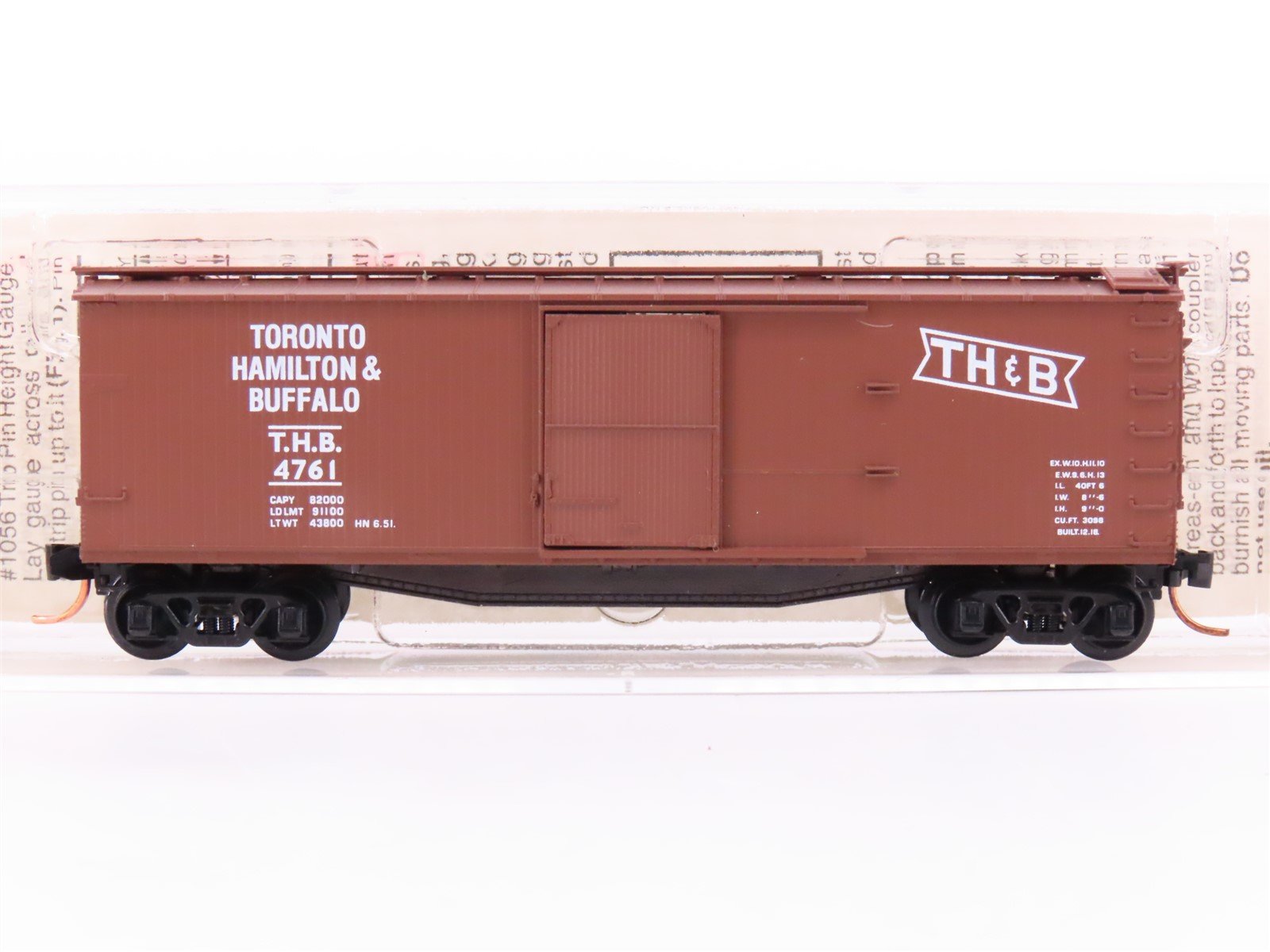 N Scale Micro-Trains MTL 39220 THB Toronto Hamilton Buffalo 40' Boxcar #4761