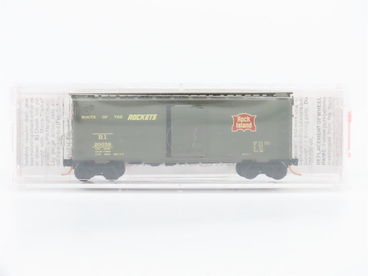 N Scale Micro-Trains MTL 20566 RI Rock Island Rockets 40&#39; Box Car #20039