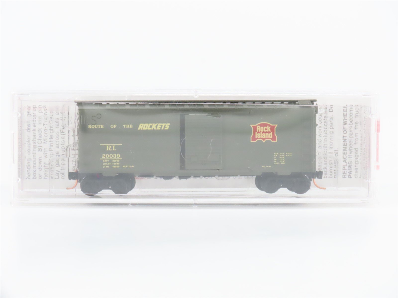 N Scale Micro-Trains MTL 20566 RI Rock Island Rockets 40' Box Car #20039