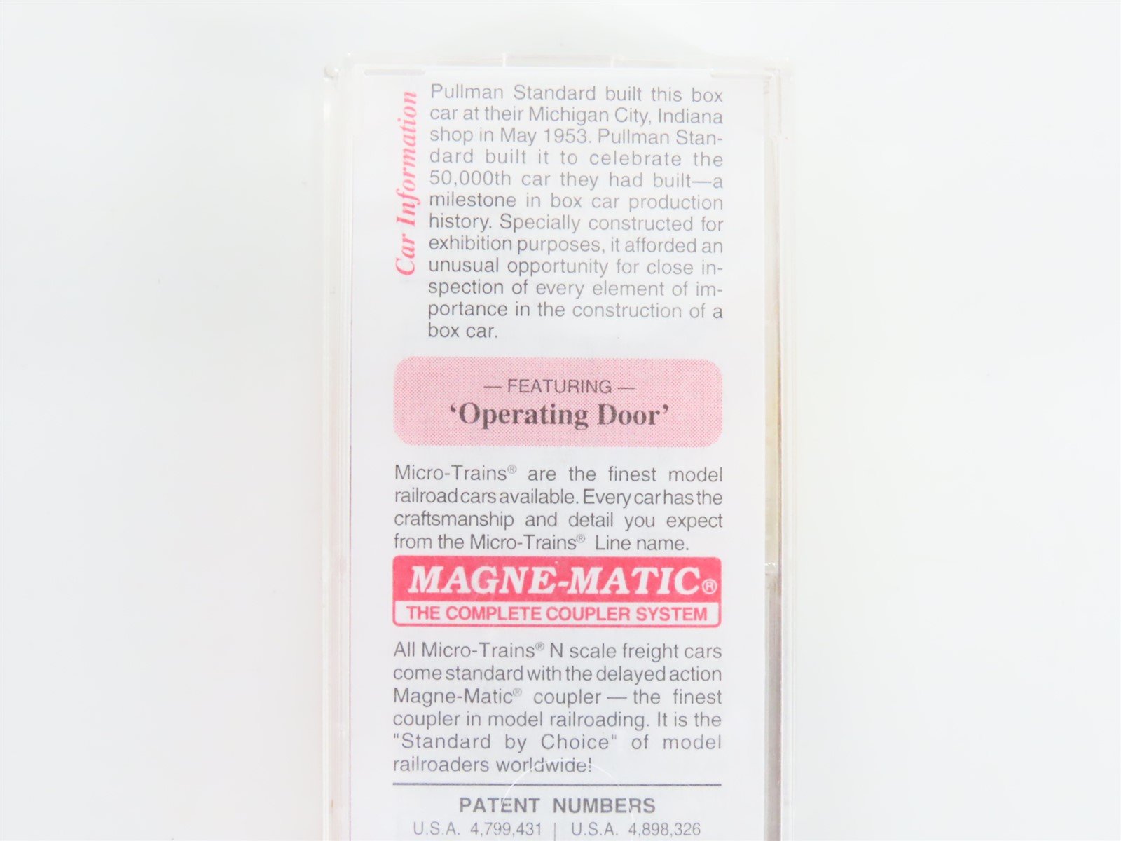 N Scale Micro-Trains MTL 20626 PSX Pullman Standard 40' Single Door Box Car #1