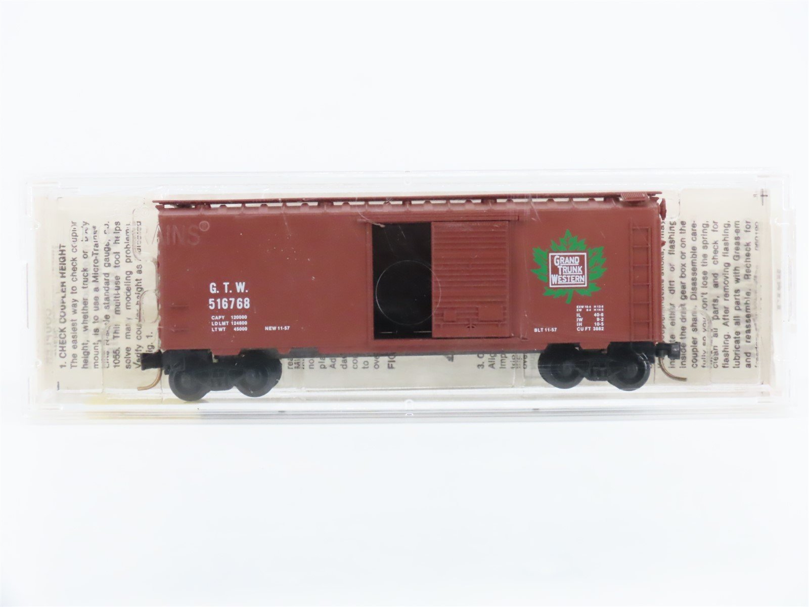 N Scale Kadee Micro-Trains MTL 20010 GTW Grand Trunk Western 40' Box Car #516768