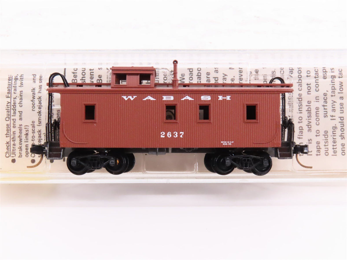 N Kadee Micro-Trains MTL 50150 WAB Wabash 34&#39; Offset Cupola Wood Caboose #2637