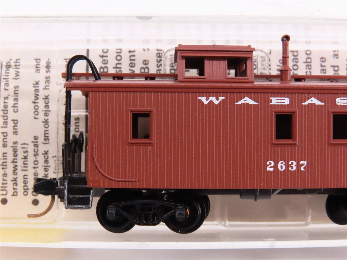 N Kadee Micro-Trains MTL 50150 WAB Wabash 34&#39; Offset Cupola Wood Caboose #2637