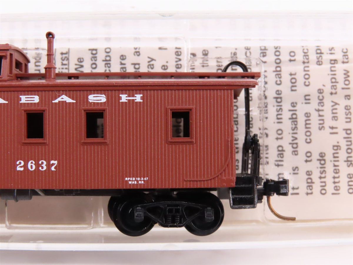 N Kadee Micro-Trains MTL 50150 WAB Wabash 34&#39; Offset Cupola Wood Caboose #2637