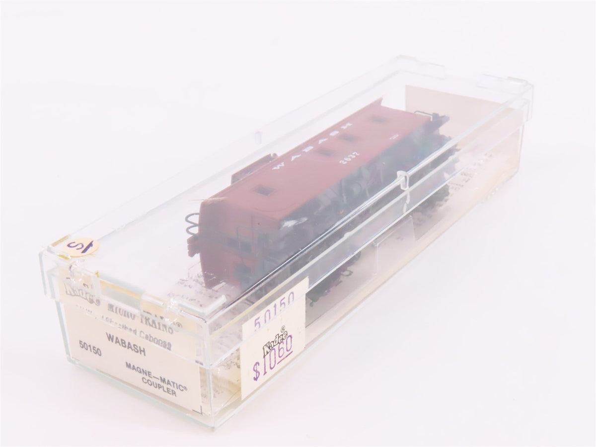 N Kadee Micro-Trains MTL 50150 WAB Wabash 34&#39; Offset Cupola Wood Caboose #2637