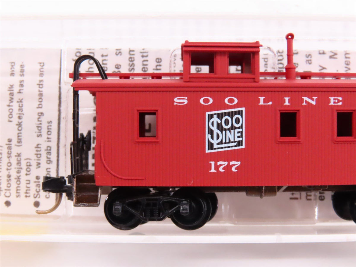 N Kadee Micro-Trains MTL 51070 SOO Line 34&#39; Offset Cupola Wood Caboose #177