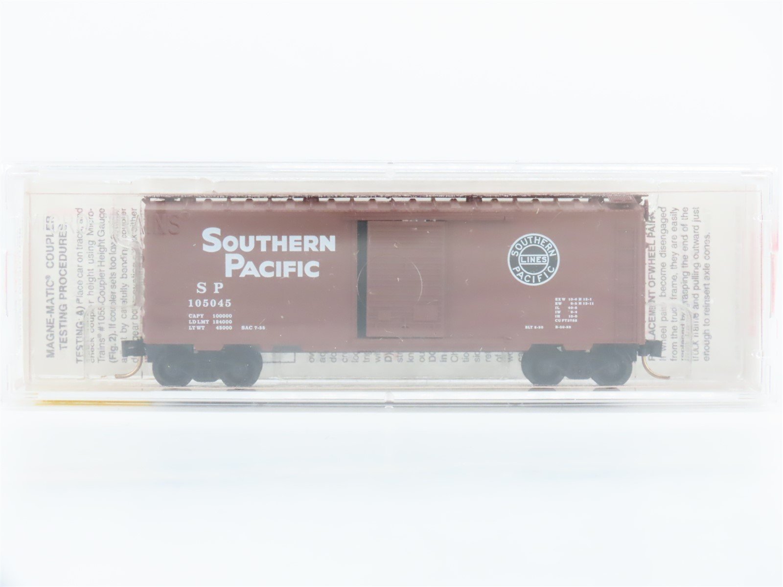 N Scale Micro-Trains MTL 20080 SP Southern Pacific Railroad 40' Box Car #105045