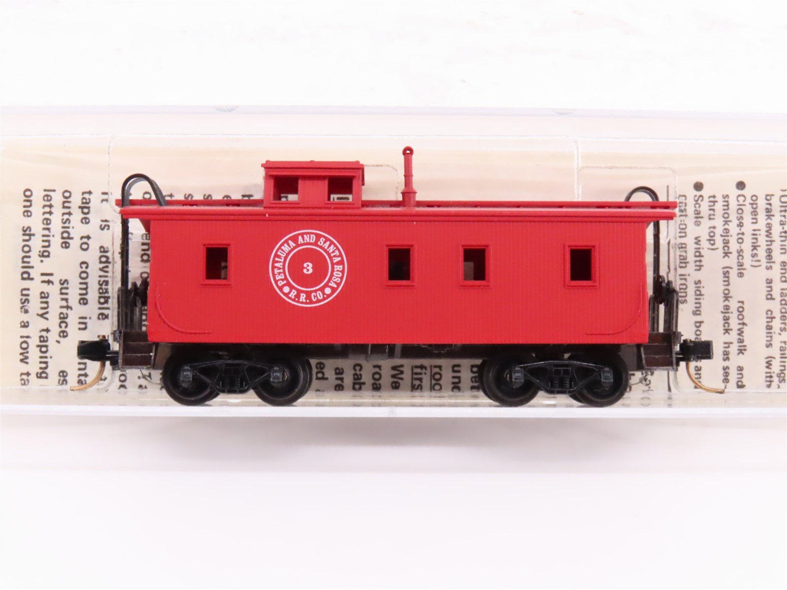 N Kadee Micro-Trains MTL 50120 Petaluma & Santa Rosa Offset Cupola Caboose #3