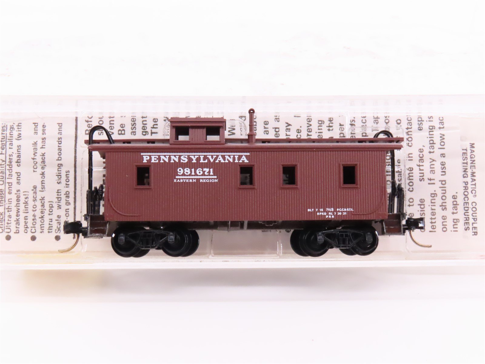 N Kadee Micro-Trains MTL 50020 PRR Pennsylvania Offset Cupola Caboose #981671