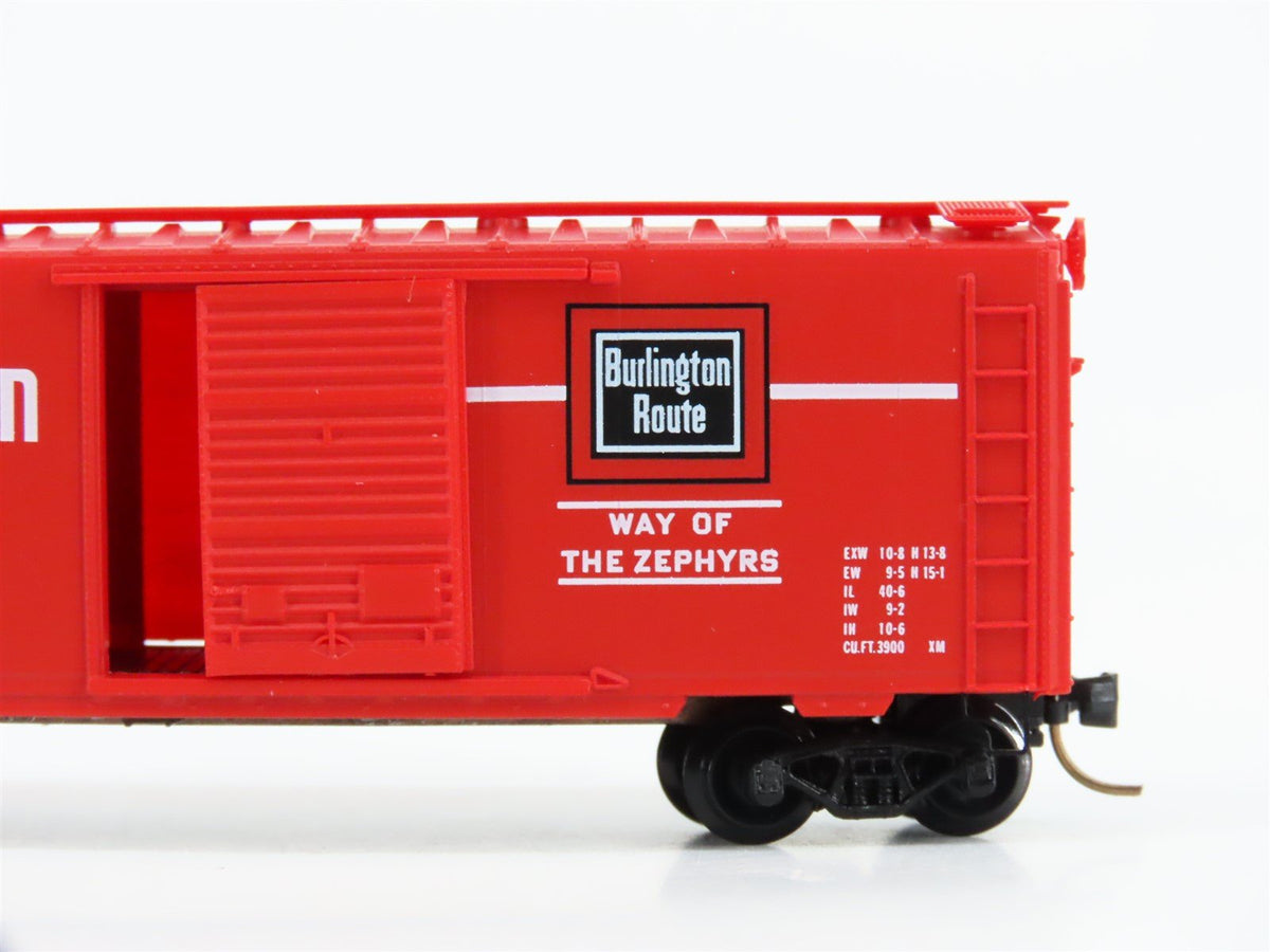 N Scale Micro-Trains MTL 20170 CB&amp;Q Burlington Route 40&#39; Box Car #62988