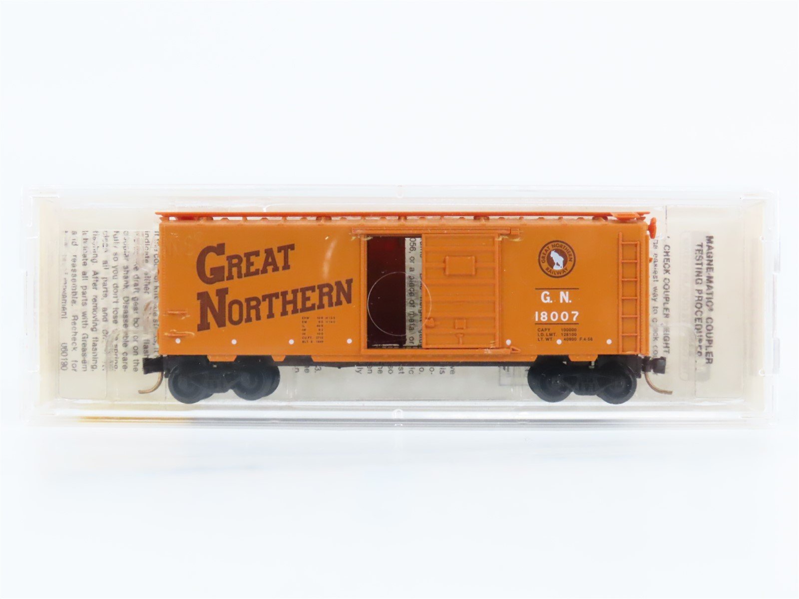 N Scale Micro-Trains MTL 20190 GN Great Northern 40' Single Door Box Car #18007